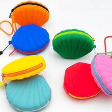 1-Piece Fun And Unique Seashell Coin Pouch, Creative Seashell Storage Pouch, Multi-Functional Storage, Small Item Organizer, Storage Pouch For Headphones, Backpack Accessory, Reusable In Multiple Settings, Valentine's Day Gift - Multicolor - View 3