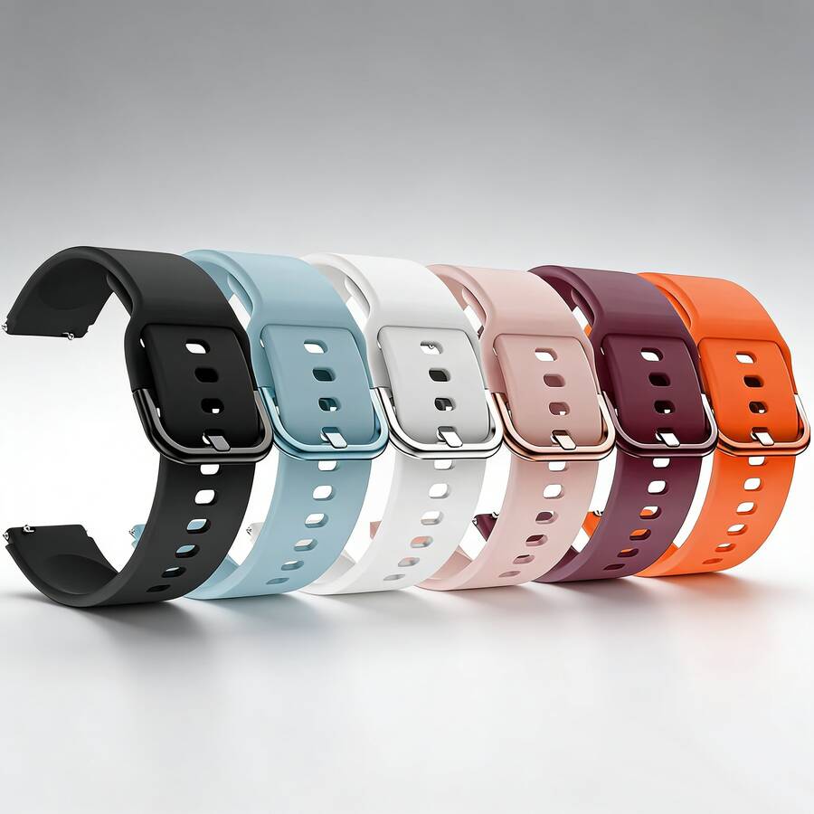 20MM 22MM 細緻彩色手錶錶帶，相容於 Redmi Watch 5 Lite/5Active、Watch S5/S4/S3、Galaxy Watch 7/6/5/4/3、Watch GT6/GT5/GT4/GT3、Forerunner Music，時尚智慧手錶配件，光滑表面，可調節錶帶，適合日常生活/健身愛好者