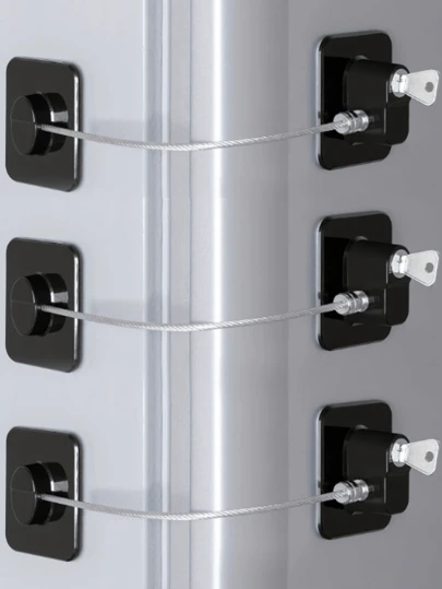 Bộ khóa an toàn 2 chiếc, gồm 1 ổ khóa + 1 chìa khóa, thiết bị khóa bảo vệ tiên tiến, đa năng dùng cho cửa tủ, cửa sổ, tủ lạnh.