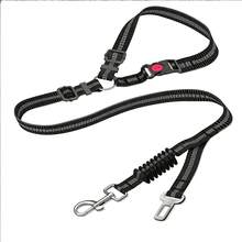 1-Piece 2-In-1 Pet Car Safety Leash, Dual Connection To Prevent Escape, Large Dog Leash, Anti-Explosion, Adjustable, Night Reflective, Pet Outdoor Supplies - Multicolor - View 2