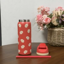 NEW Water Bottle 24oz 32oz,Multiple Colors Are Available,With Straw,Cold And Hot Water Can Be Insulated, Can Make Coffee, Frozen Drinks, Beautiful Appearance, Exquisite Workmanship, Suitable For Camping, Work, Indoor Use. - Nhiều màu - Xem 25