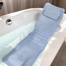 Alfombra de bañera de PVC con ventosas, alfombra de ducha antideslizante con respaldo, cojín de baño para spa en el hogar - Alfombrilla antideslizante - Ver 1