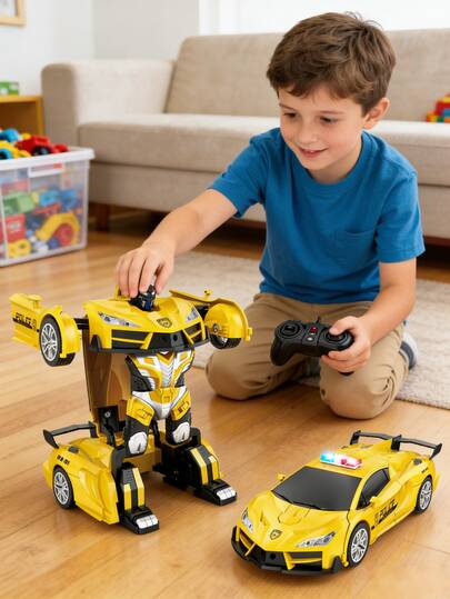 Fjärrstyrd transformerande billeksak för pojkar i åldrarna 4-12, Radiostyrd bil för pojkar i åldrarna 4-7, Transformerande bil för pojkar i åldrarna 4-6, Leksaksbil för pojkar i åldrarna 5, Leksaker för pojkar i åldrarna 3-12