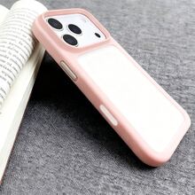 Ốp lưng điện thoại trong suốt viền hồng, chống rơi vỡ, bảo vệ toàn diện, tương thích với Apple 17, 17 Pro, 17 Pro Max, 16, 16 Pro, 16 Plus, 16 Pro Max, 15 Pro, 15 Pro Max. - Hồng - Xem 5