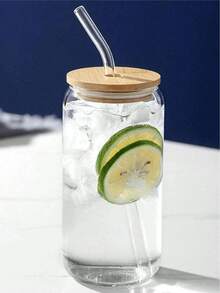 20/13/4/1 套装（550毫升水杯+竹盖+玻璃吸管+吸管刷）21.3盎司（约603.8克）高硼硅玻璃饮水杯，可爱可重复使用，适用于珍珠奶茶、冰咖啡、茶饮，适合餐厅使用，也可作为圣诞装饰、卧室装饰、房间装饰、圣诞礼物、圣诞饰品、家居圣诞装饰 - 彩色 - 查看 8