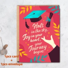 1/6 件套励志毕业贺卡 - “你的未来一片光明”和“成就非凡”插画设计 - 色彩鲜艳的 2026 届毕业生祝贺卡，附信封 - 查看 9
