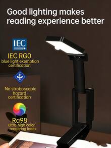 1 đèn đọc sách LED kẹp sạc được, đèn sách gấp gọn di động, đèn bàn mini bảo vệ mắt. - Nhiều màu - Xem 2