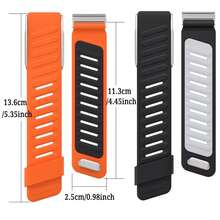 Silikon Smartwatch-Armband kompatibel mit 5.0 MG Herzfrequenzmesser, weiches verstellbares Ersatzarmband-Zubehör, Unisex Sportarmband, kompatibel mit 5.0 MG Uhrarmband, Schnellverschluss-Armband - 25 mm - Übersicht 11