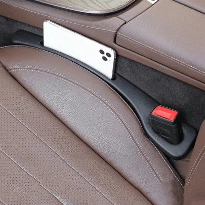 2pcs Car Seat Gap Strips Seam Soft Filler Side Leak-Proof Filling Plug Spacer, Seat Gap Filler Storage Bag, Double Compartment Design, Suitable For Keys, Mobile Phones, Made Of Soft Material, No Deformation, Car Interior,Auto Accessories Decorations