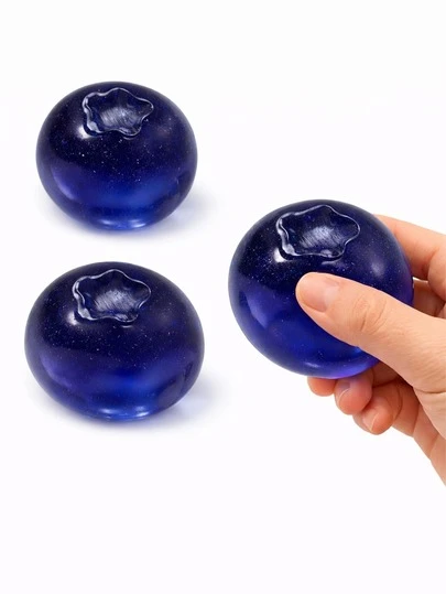 Blue Squishy Stress Ball Soft Squeeze Fidget Toy Sensory Decompression Toy Anxiety Relief Desk Toy Party Favor Goodie Bag Filler
