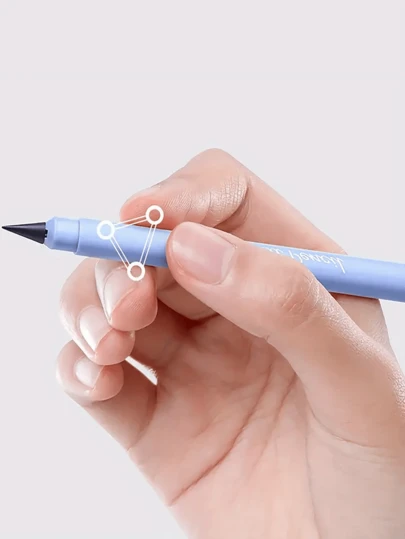 12 Stücke löschbare, dauerhafte Farbstifte-Set - langanhaltend Schreiben mit unendlich dreieckigen Stiften für Studenten zum Malen, nie spitz werdende tintenlose Stifte zum Skizzieren, Zeichnen, Schulmaterial