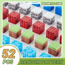 Magnetic Building Cubes Set, Random Pattern Block Tiles, DIY Custom Construction Kit, Educational STEM Toys For Kids, Creative Stackable Block Playset, Game-Inspired Puzzle Toy For Girls & Boys, Compatible With Other Magnetic Blocks, Popular Kids Building Gift, Portable Cubes For Imaginative Play - Random Pattern - View 10