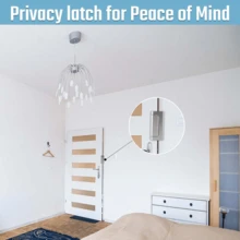 2 Pack Home Security Door Lock With Screws, Childproof Door Reinforcement Lock, Upgraded Door Latch Lock, Inside Lock To Defend Your Home And Guard Bedroom Patio, Aluminum Construction Finish, Frame Lock, Silver - Silver Security Door Lock 2-piece Set - View 6
