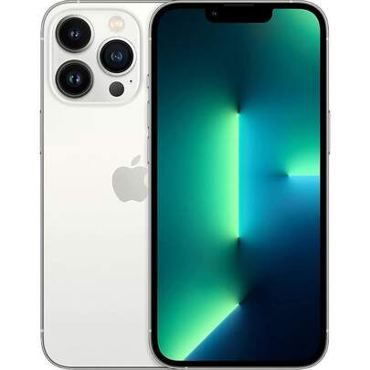  Apple iPhone 13 Pro 128GB Argento ricondizionato grado Buono, testato professionalmente, 5G, batteria +85% e caricabatterie incluso