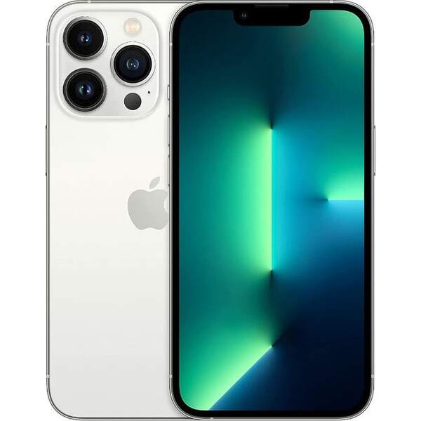  Apple iPhone 13 Pro 128GB Argento ricondizionato grado Buono, testato professionalmente, 5G, batteria +85% e caricabatterie incluso