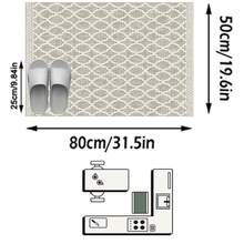 1pc Rug, Carpet, Area Rug, Doormat, Nordic Modern Minimalist INS Style - Classic Distressed Geometric Diamond Pattern, Outdoor Carpet For Entryway, Balcony, Hallway, Outdoor, Patio, Living Room, Soft Machine Washable Carpet Mat, Home Decor - Multicolor - View 15