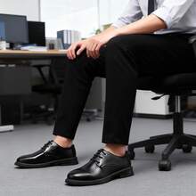 男士春夏休闲商务正装乐福鞋，英伦风黑色软底莫卡辛鞋 - 黑色 - 查看 6