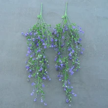 2pcs Artificial Hanging Plants, Fake Eucalyptus Leaf Vines, UV-Resistant Plastic Greenery For Home, Garden, Wedding, Party Decor Indoor And Outdoor - White - View 6