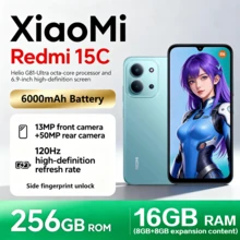 Xiaomi هاتف ذكي شاومي 15C بشاشة 6.9 بوصة FHD+ بتردد 120 هرتز وبطارية 6000 ميلي أمبير وكاميرا 50 ميجا بكسل، ذاكرة وصول عشوائي 16 جيجابايت (قابلة للتوسيع 8+8) وذاكرة تخزين 256 جيجابايت، معالج ثماني النواة - الأزرق - مشاهدة 4