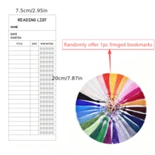 20张/5张/1张阅读清单书签套装，个人借书卡，图书追踪卡，阅读日志，读者礼物 | 文学礼物，书籍配件奖品，返校季，文具，随机附赠流苏书签（由于拍摄角度、场景和光线条件，可能存在色差，但不影响使用） - 多色 - 查看 15