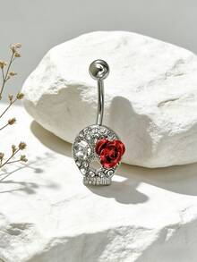 1 chiếc khuyên rốn hình đầu lâu hoa hồng phong cách punk, thích hợp để đeo hàng ngày, dự tiệc, đi biển hoặc mặc trong kỳ nghỉ. - hộp sọ - Xem 1