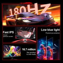 Reletech 23.8-Inch 180Hz Gaming Monitor,Full HD (1920 X 1080),100% SRGB Fast-IPS Panel Computer Monitor, VESA 75 * 75mm Compatible, 1000:1 Contrast Ratio, HD & DP & USB Ports (R23 Blitz) - View 5