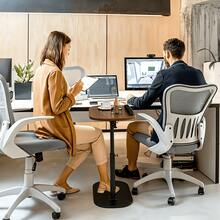 Adjustable Movable Folding Table/Computer Workstation - Wooden Desktop Suitable For Home Office, Bedside, Coffee Table, And Reception Area - Space-Saving Laptop Table - Premium Natural Wood Color - View 6