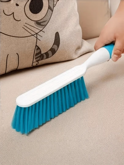 1 pieza Cepillo de cama de mango largo, cepillo de limpieza de dormitorio, herramienta de barrido, cepillo de limpieza, cepillo de cama, cepillo de sofá