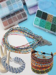 2mm 10 Colors Glass Seed Beads Set, Lake Blue Spiral Beads For DIY Bracelet Necklace Earring Keychain Craft Gifts - Rice Pearls - View 2