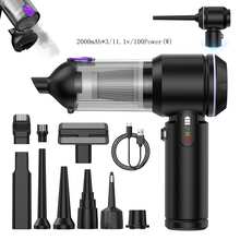 Soplador inalámbrico portátil de 17000PA, alta potencia, mini aspiradora, limpieza con un solo botón, soplador de aire comprimido de cuatro en uno, motor sin escobillas, adecuado para automóvil, hogar, oficina, campamento, teclado de computadora y limpieza de portátil - Aspiradora 108 - Ver 8