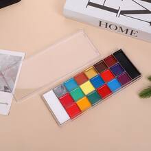1PC,12/20/26Colors Water Color Oil-Based Vibrant Painting Pigments, High Saturation, Smudge-Resistant, Suitable For Christmas, Carnival, Halloween, Cheerleading, Back To School, Office Use - Single Piece - View 4