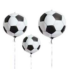 3 piezas de globos de fútbol 3D en blanco y negro de 22+32+50 pulgadas, adecuados para fiestas de cumpleaños, celebraciones de fútbol y decoración para fiestas temáticas - Ver 5