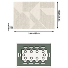 1pc Rug, Carpet, Area Rug, Doormat, Nordic Modern Luxury INS Style - Light Color Creative Asymmetrical Plaid Pattern, Outdoor Carpet For Entryway, Balcony, Hallway, Outdoor, Patio, Living Room, Soft Machine Washable Carpet Mat, Home Decor - Multicolor - View 16
