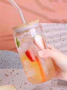 20/13/4/1 套装（550毫升水杯+竹盖+玻璃吸管+吸管刷）21.3盎司（约603.8克）高硼硅玻璃饮水杯，可爱可重复使用，适用于珍珠奶茶、冰咖啡、茶饮，适合餐厅使用，也可作为圣诞装饰、卧室装饰、房间装饰、圣诞礼物、圣诞饰品、家居圣诞装饰 - 彩色 - 查看 12