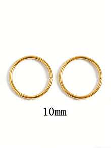 1 Pair 6/7/8/9/10mm 925 Sterling Silver Nose Ring Hoop Cartilage Tragus Helix Lip Ear Piercing Jewelry Fine Jewelry - Gold - View 11