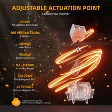 ATTACK SHARK R68HE 60% Wired Fast Trigger 8K RGB Mechanical Gaming Keyboard, 0.005mm Precision, 0.08ms Latency, 256K Scan Rate, Hall Effect Magnetic Switches, Carbon Fiber + CNC Aluminum Alloy Material, Suitable For PC FPS Games - View 7