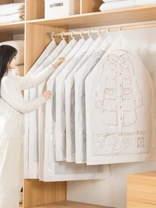 Bolsas de almacenamiento al vacío extra grandes, diseño grueso y delgado, sin necesidad de energía, protegen la ropa, ahorran espacio - Multicolor - Ver 6