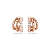 Bông tai nữ Swarovski Hyperbola hình tròn lớn 5698702 - Trắng 5698702 - Xem 3