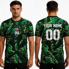 2026 Coupe du Monde Nouveau T-shirt de football pour hommes, personnalisable avec nom, numéro, logo, équipe ou sponsor, col rond, manches courtes, Angleterre, maillot de football de match, chemise d'entraînement sportif, tissu respirant et séchage rapide, convient pour match d'équipe, entraînement, sport, tenue décontractée, encouragement au stade, cadeau de vacances, saison de football printemps/été à la mode - Multicolore - Voir 6