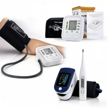 Family Health Kit: A Three-In-One Blood Pressure Monitor, Pulse Oximeter And Thermometer, Easy To Use And Very Practical. - White - View 2