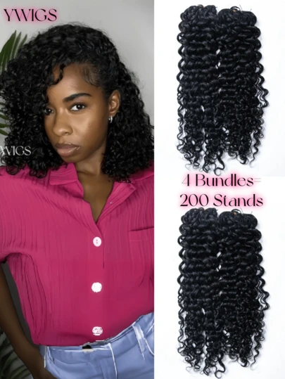 Y WIGS Tóc giả móc sợi tự nhiên, chưa qua xử lý, màu sắc tự nhiên, dài 16-20 inch, 240g, kiểu xoắn Tây Ban Nha, nút thắt kỳ diệu, mềm mại, chịu nhiệt, thích hợp cho lễ hội âm nhạc, đám cưới, sử dụng hàng ngày, tiệc tùng, Giáng sinh, Ngày của Mẹ và Ngày Valentine.