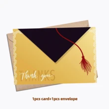 1/6-Pack Elegant Class Of 2024 Graduation Cards Set - Black & Gold Glitter "Tassel Was Worth The Hassle" & Congratulations Designs - Assorted Graduation Thank You Notes With Envelopes For Graduates - View 6