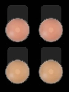 1 Cặp miếng dán nâng ngực silicon tái sử dụng, băng dính nâng ngực tự dính, miếng che đầu nhũ tròn vô hình, phù hợp với váy hở lưng/không dây, nâng đỡ vòng một - Size 1XL phù hợp với cúp BC, size 2XL phù hợp với cúp CD - Nhiều màu - Xem 15