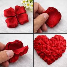 Artificial Red Rose Petals Kit - 100 To 2000 Units - Romantic Decoration - Wedding Surprise - Valentine's Day - 1000件 - 查看 3