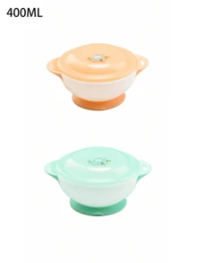 1 bát chống trượt có hai giác hút, nhẹ, chống rơi, dụng cụ ăn dặm di động cho bé. - Nhiều màu - Xem 7