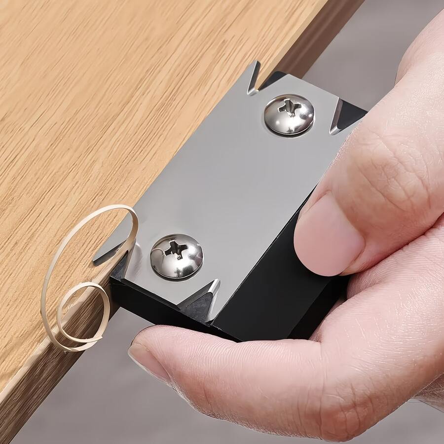 1 máy cắt và tỉa cạnh gỗ cải tiến, lưỡi dao bằng thép không gỉ, dụng cụ bền bỉ cho gỗ một lớp, không cần điện hoặc pin.