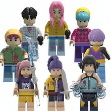 K-POP Girl Group Anime Action Figure Set - Collectible Character Models (With Microphone And Weapons), Cute Cartoon Dolls, Suitable For Display And Collection, Valentine's Day Gift - Multicolor - View 3