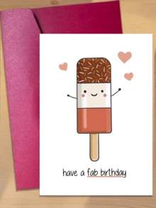 1/5pcs Happy Birthday Greeting Cards With Envelopes - A - View 1
