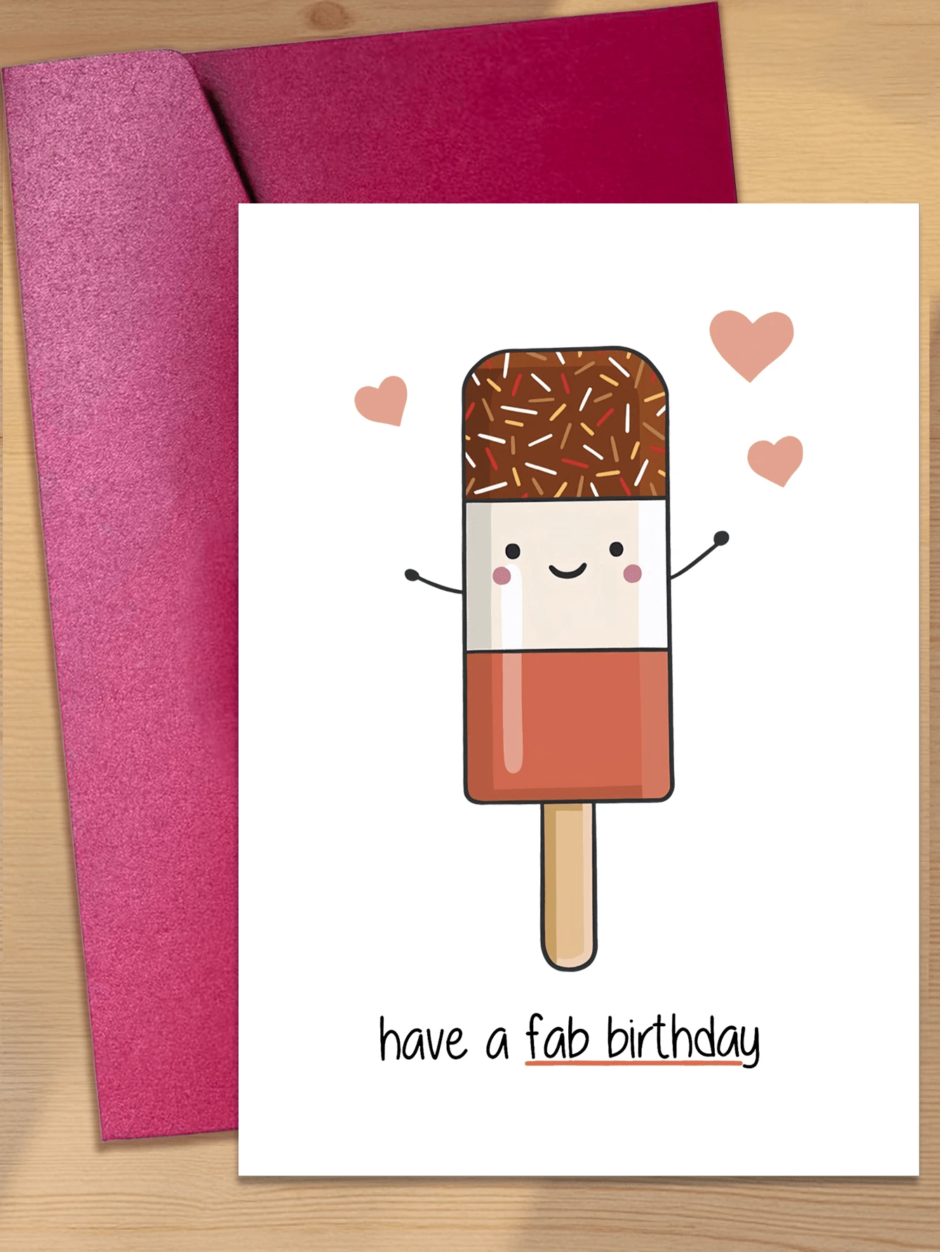 1/5pcs Happy Birthday Greeting Cards With Envelopes - A - View 1