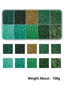 2mm 10 Colors Glass Seed Beads Set, Lake Blue Spiral Beads For DIY Bracelet Necklace Earring Keychain Craft Gifts - Rice Pearls - View 14